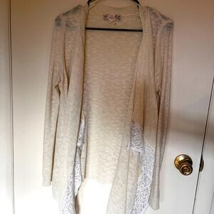 Cream lace cardigan